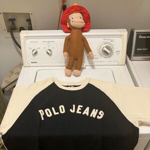 Vtg 90s Polo Ralph Lauren Jean Co Mens 2XL Short Sleeve Baseball Style